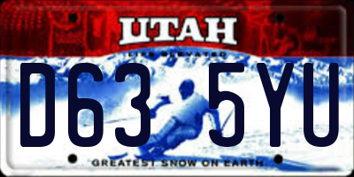 UT license plate D635YU