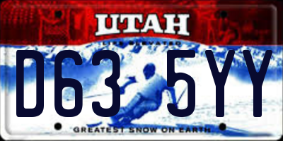 UT license plate D635YY