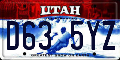 UT license plate D635YZ