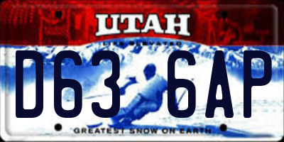 UT license plate D636AP