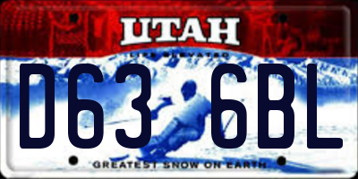 UT license plate D636BL
