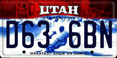 UT license plate D636BN