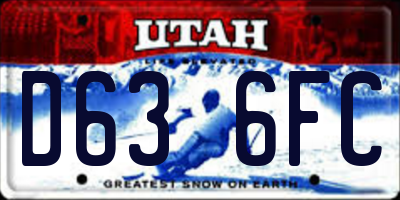 UT license plate D636FC
