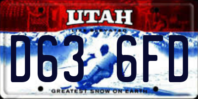 UT license plate D636FD