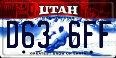 UT license plate D636FF