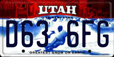 UT license plate D636FG