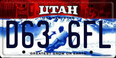 UT license plate D636FL