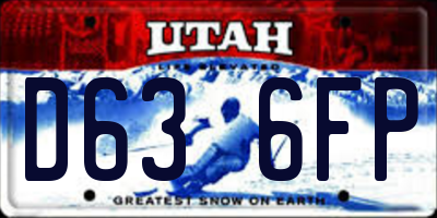 UT license plate D636FP