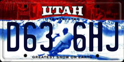 UT license plate D636HJ