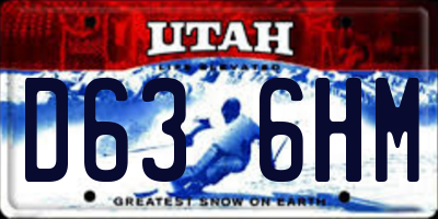 UT license plate D636HM