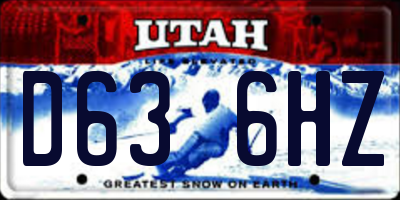 UT license plate D636HZ