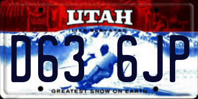 UT license plate D636JP