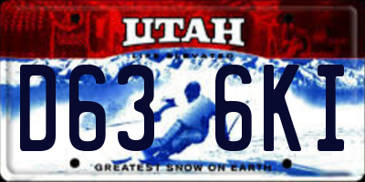 UT license plate D636KI