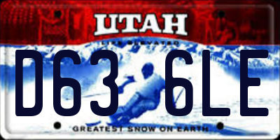 UT license plate D636LE