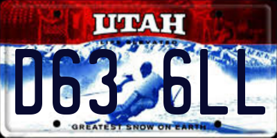 UT license plate D636LL