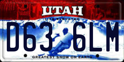 UT license plate D636LM
