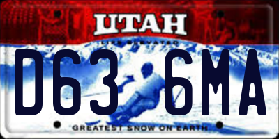 UT license plate D636MA