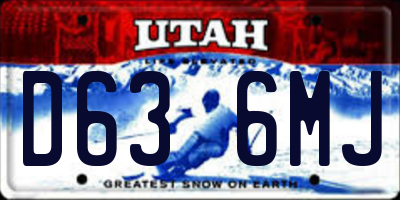 UT license plate D636MJ