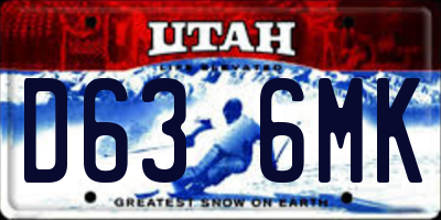 UT license plate D636MK