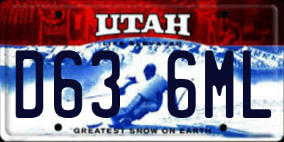 UT license plate D636ML