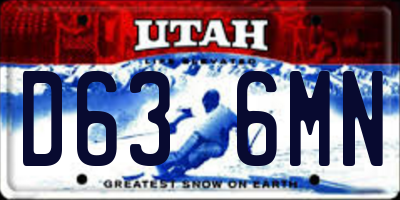 UT license plate D636MN
