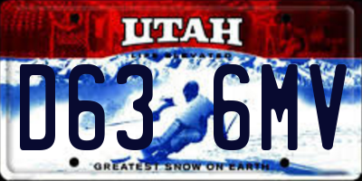 UT license plate D636MV