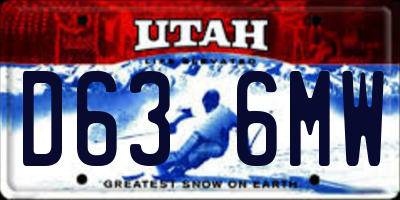 UT license plate D636MW