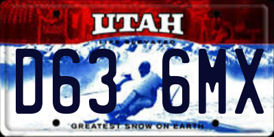 UT license plate D636MX