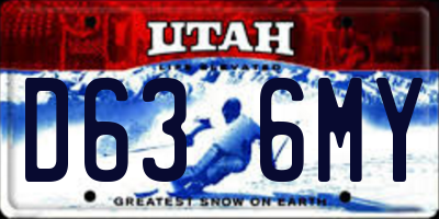 UT license plate D636MY