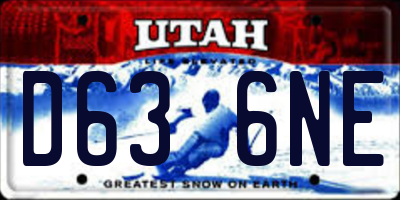 UT license plate D636NE