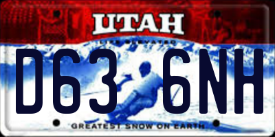 UT license plate D636NH