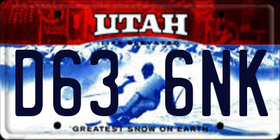 UT license plate D636NK