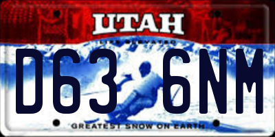 UT license plate D636NM