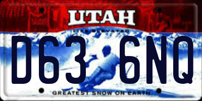UT license plate D636NQ