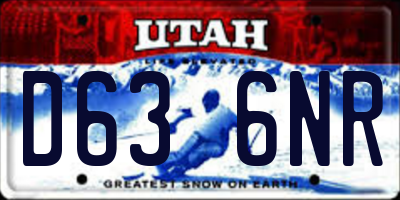 UT license plate D636NR