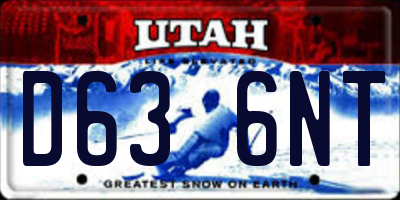 UT license plate D636NT