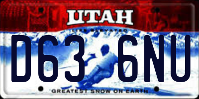 UT license plate D636NU