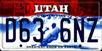 UT license plate D636NZ