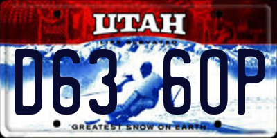 UT license plate D636OP