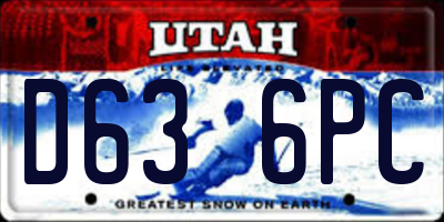 UT license plate D636PC