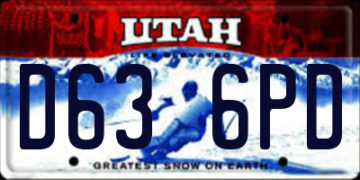 UT license plate D636PD