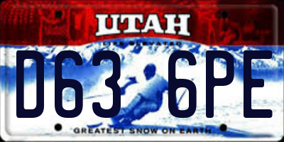 UT license plate D636PE