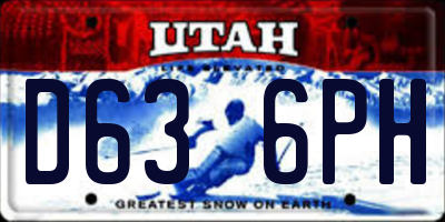 UT license plate D636PH