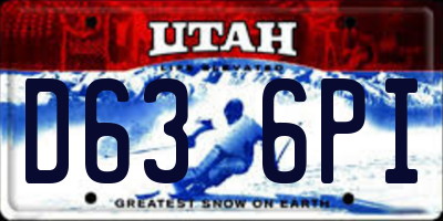 UT license plate D636PI