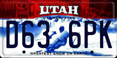 UT license plate D636PK