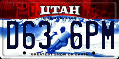 UT license plate D636PM