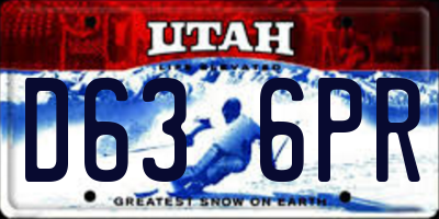 UT license plate D636PR