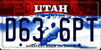 UT license plate D636PT