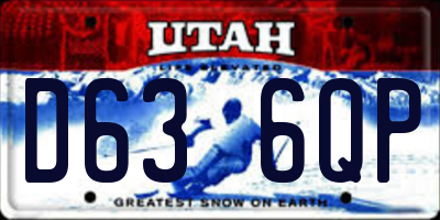 UT license plate D636QP