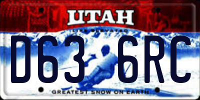 UT license plate D636RC